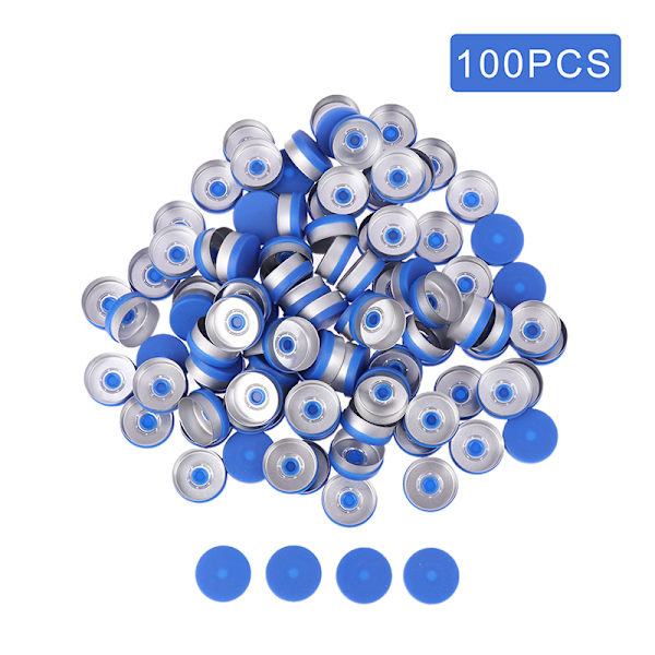 100 stk. Hette til hetteglass, aluminiumhette, flaskehette, OD 20 mm diameter Black
