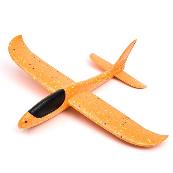 Skum Plane Glider Hand Kasta Flygplan Lätt Tröghets EPP Bubble Orange Without light