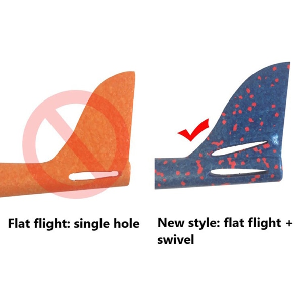 Skum Plane Glider Hand Kasta Flygplan Lätt Tröghets EPP Bubble Orange Without light