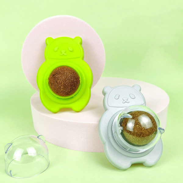 Ny kattmynta Pure Natural Cats Godis Snack Ball Roterbar Toy Cat EFGH 4 PCS