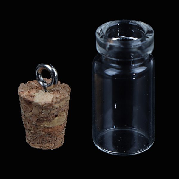 10 st mini glasflaskor små flaskor kork glasburkar multifunktionella Onesize