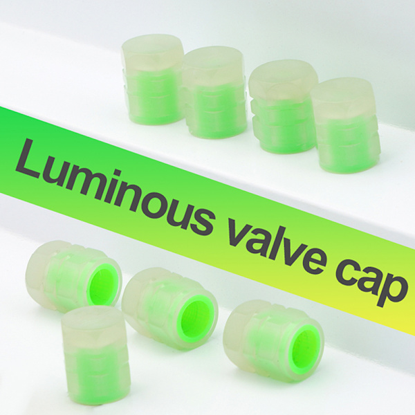12st Universal Luminous Valve Caps Däck Ventil Caps För Bil Mot as the picture 12Pcs