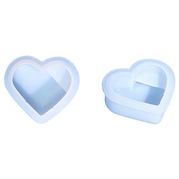 Hjerte kortholder silikoneform DIY betonfremstilling gipsres 1pc