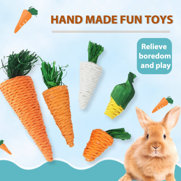 Hamster majs morot vävda bollar A1 6 PCS