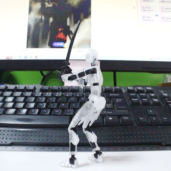 Multi-ed Movable Robot 3D- printed skyltdocka Toyslucky 13 Dummy Transparent