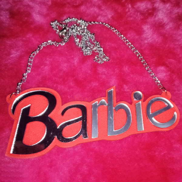 Nyckelbenet Brevkedja Rosa Barbie Halsband Kvinnor Smycken Access