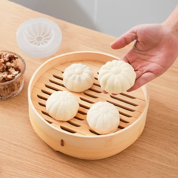 Ångad fylld bullformare Baozi Dumpling Moon Cake Mold Bakning onesize