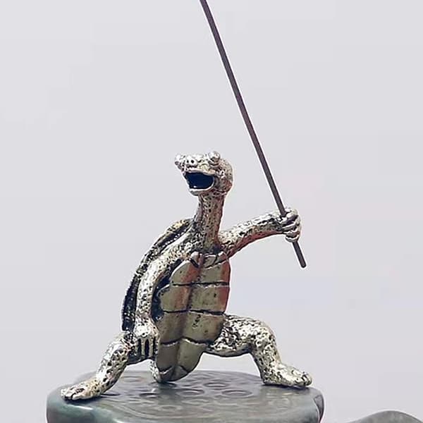 Mini Metal Turtle Shape Rökelse Stick Meditation Buddha Sandalw A1