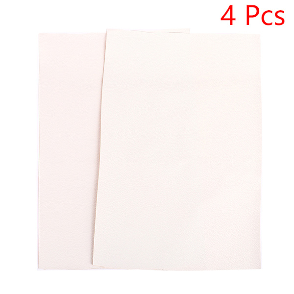 4 st 20X30 cm soffreparationslapp Självhäftande PU-bil gör-det-själv-dekal White 4 pcs