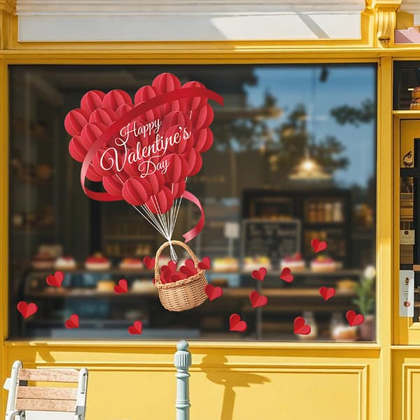 1 stk. Valentinsdag Vindusklistremerker A