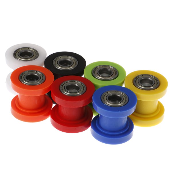 10 mm Kedjerulle Slider Spännare Justerare Pulley Wheel Guide Blue