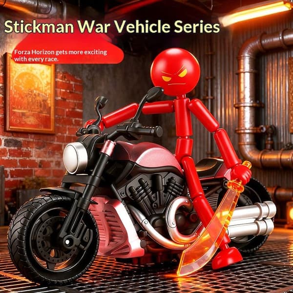 1 sett Multi-ed Matchmaker Stickman Bevegelig Montert Robot Orna A4