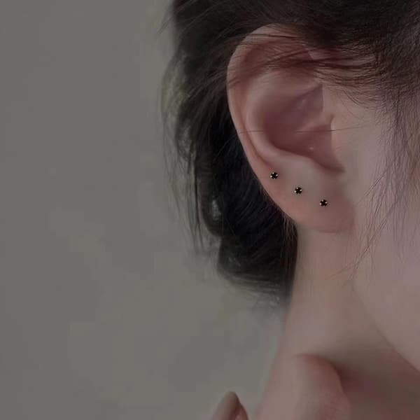 1 par mode trend mini Zircon ørestikker daglig geometri Sm A3