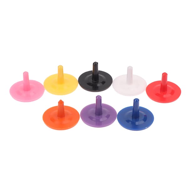 20 stk. assorterede farver golfboldmarkør runde plastik golfboldpositioner Yellow