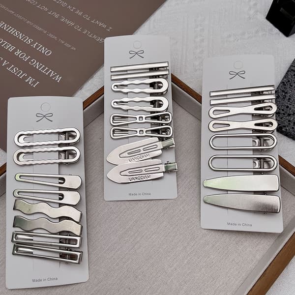 8st Silver Metall Hårnål Ankklämma Hårklämmor Sidolugg W D