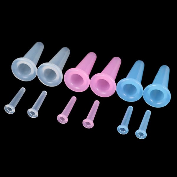 4x silikone vakuumkopper til ansigts- og halsmassage mod cellulite White