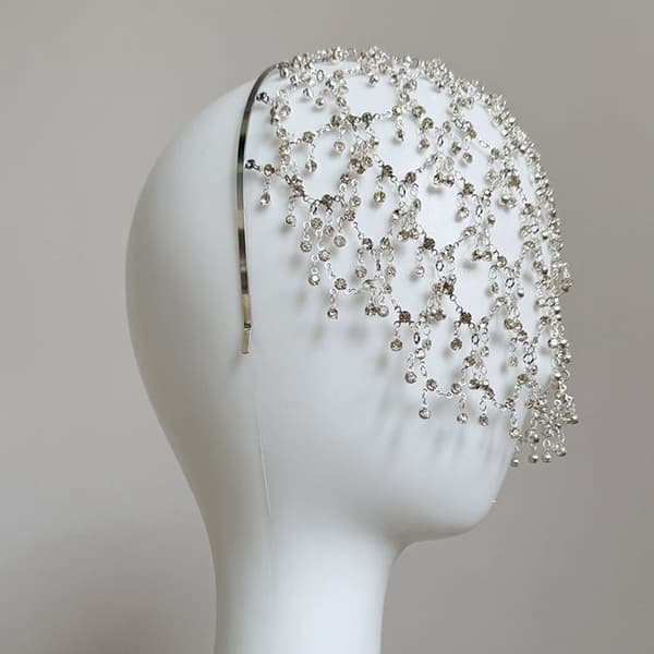 Strass Håraccessoarer Bröllop Brud Elegant Lång Tofs A2