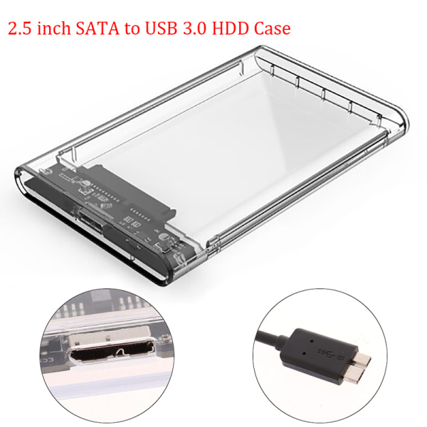 2,5'' USB 3.0 till SATA SSD HDD hårddisk Externt case Enc onesize