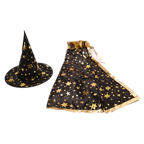Barn Halloween-dräkt för barn Häxkappa Kap och hatt Cosp Pink