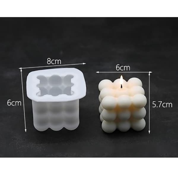 DIY jul ljus mögel vax ljus gips ljus 3d kisel