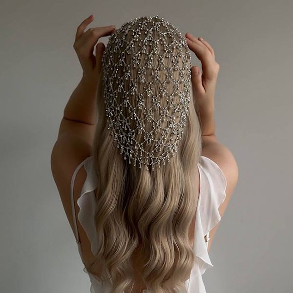 Strass Håraccessoarer Bröllop Brud Elegant Lång Tofs A1