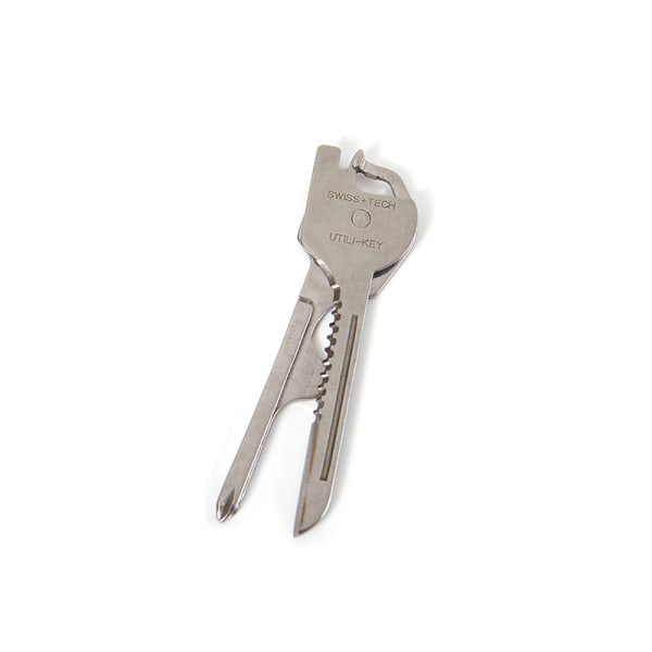 6 i 1 EDC Multi Pocket Keytool Karbinhake Multipurpose Keychain Silver