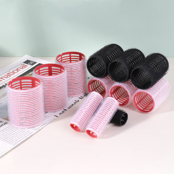 6st Self Grip Hair Rollers Cling Hair Curlers Rollers Hairdres Random Color 1.5cm