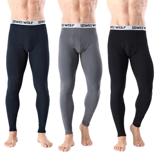 Thermal underkläder för män Bottom Long Johns Weather Proof Pants Le Black XXXL