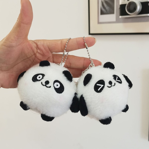 e Cartoon Panda Plyschleksak Liten minidockahänge Docka Key Chai A2