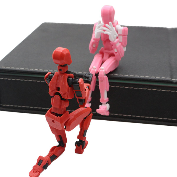 Multi-ed Movable Robot 3D- printed skyltdocka Toyslucky 13 Dummy Red