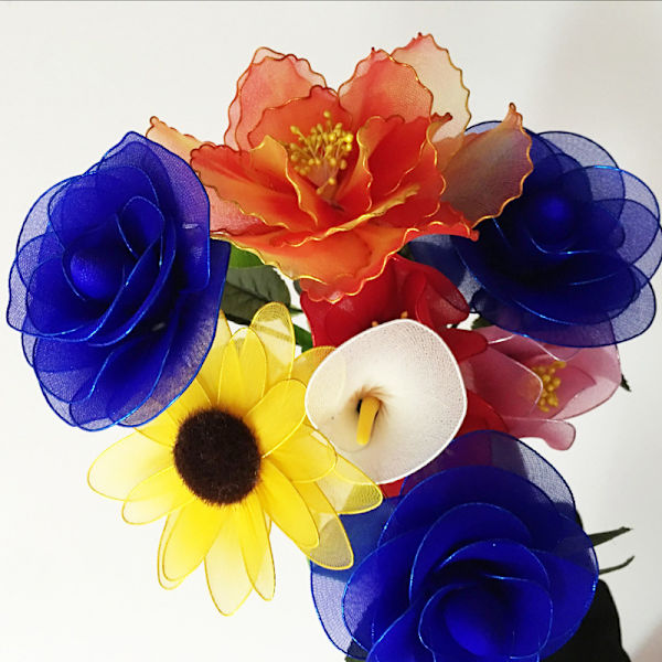 20 st draghållfast nylon DIY Ronde Flower Making Material H A10