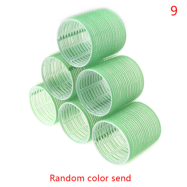 Hårrullar 6st Curlers Self Grip Holding Rollers Frisör Random color 9(4.8cm)
