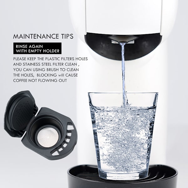 Återanvändbar kapseladapter för Dolce Gusto Coffee Convert Compati Black