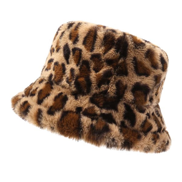 Hatt Dame Vinter Leopardmønstret Bøttehatt Er Allsidig For Å Holde Khaki