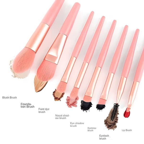 8 stk. makeuppenselsæt makeup concealer børste blush løs Blue