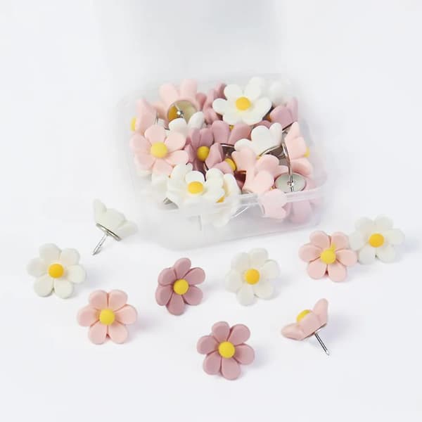 20 stk. blomsterformede tegnestifter, dekorative harpiksblomst-tegnestifter for Ph A7