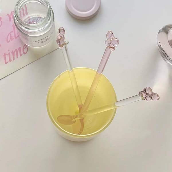 Pink sløjfe glas kaffeske A