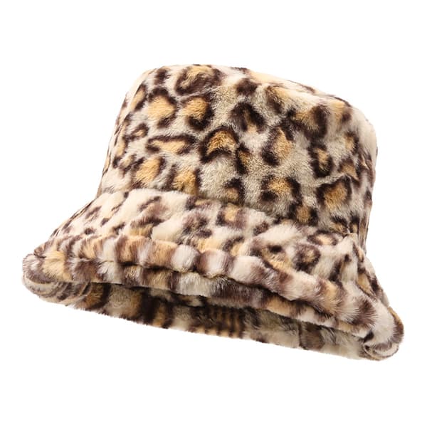 Hatt Dame Vinter Leopardmønstret Bøttehatt Er Allsidig For Å Holde Brown