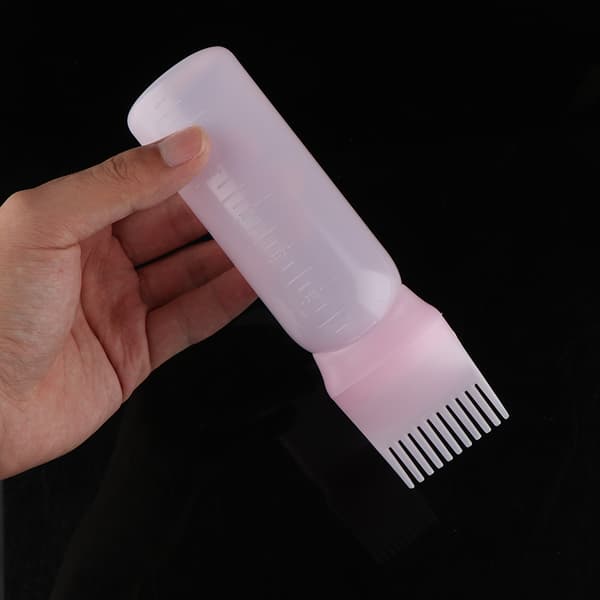 120ML Hårfarveflaske med applikatorbørste til salonhårfarvning White