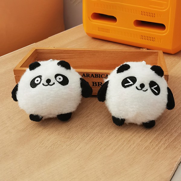 e Cartoon Panda Plyschleksak Liten minidockahänge Docka Key Chai A2