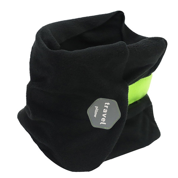 Mjuk rese-nackkudde Bärbar Flygplan Bil Comfy Sleeping Pi Black