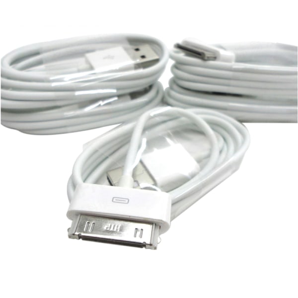 USB Sync Data Laddningsladdare Power för iPhone 4/4S White one size