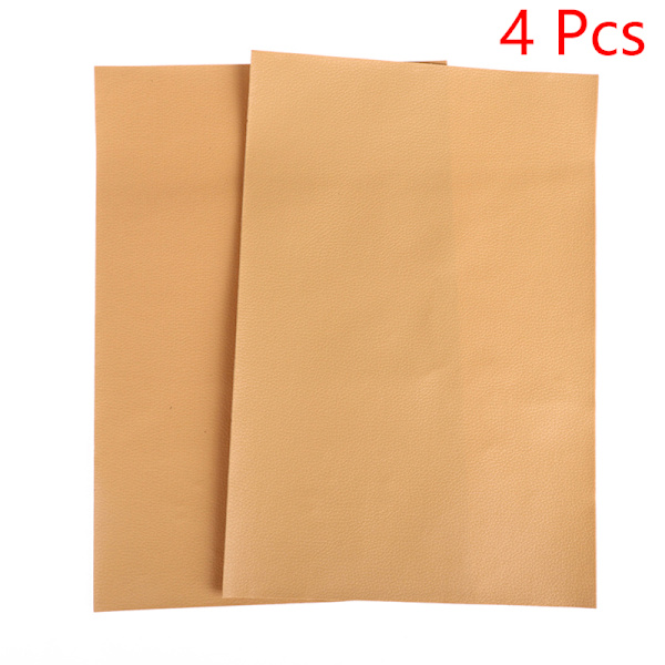 4 st 20X30 cm soffreparationslapp Självhäftande PU-bil gör-det-själv-dekal Khaki 4 pcs