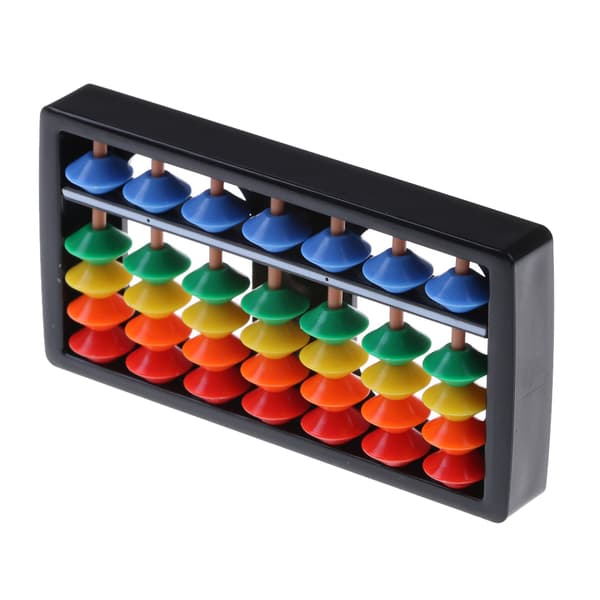 Mini Plastic Abacus Arithmetic 7-siffrigt Barn Maths Abacus educa as the picture