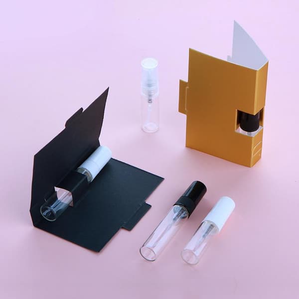 2/3/5 ml glass sprayflaske for parfymeprøve mini hetteglass forstøver A7
