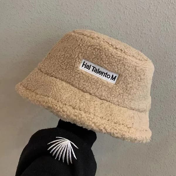 Lammullshinkhatt Vintervarma hattar för kvinnor Lady Thicken Fl Khaki