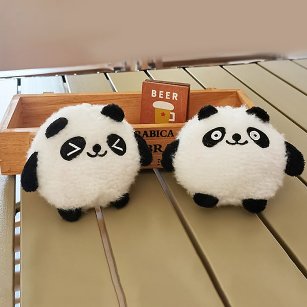 e Cartoon Panda Plyschleksak Liten minidockahänge Docka Key Chai A2