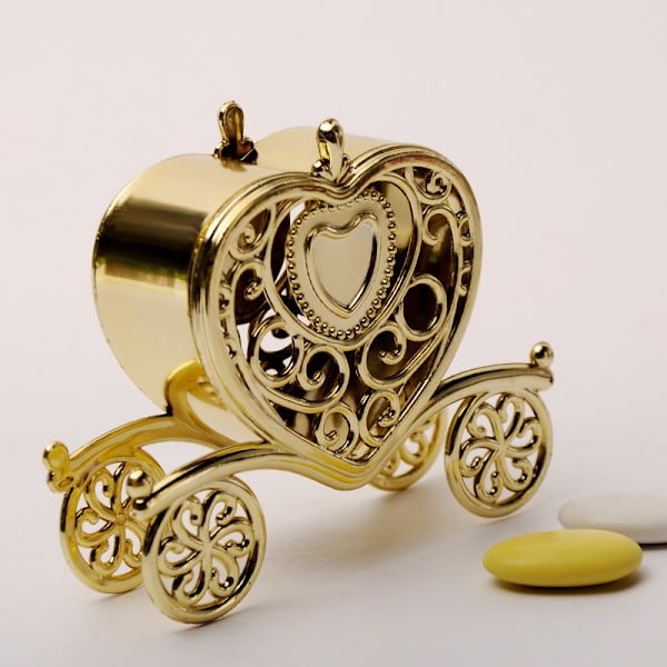 Creative Carriage Sweet Candy Box Chokladpresent Födelsedag Weddi Gold