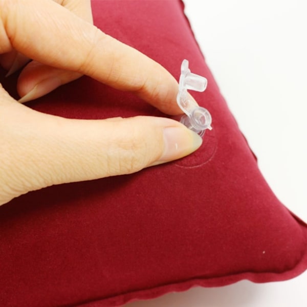 PVC Bärbar Ultralätta Uppblåsbara Luftkuddar Nackstöd Hea Red