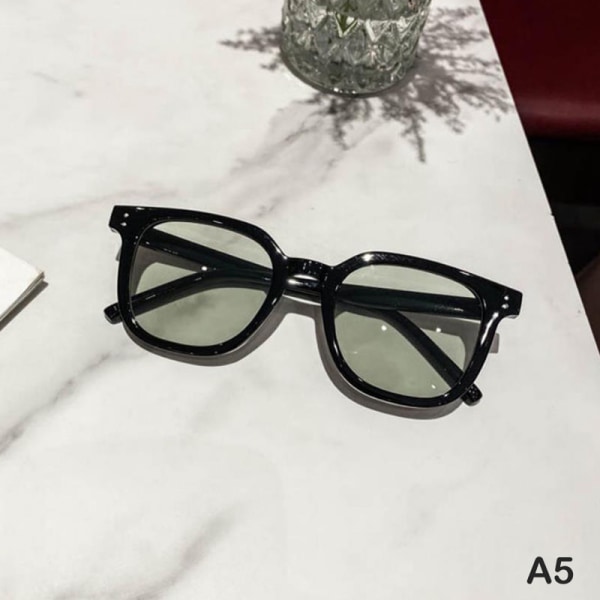 Nya retrosolglasögon för män, kvinnor, klassisk fyrkantig svart ram S A3